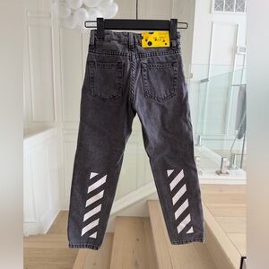 Off-White Dark Gray Kids Designer Jeans Sz 6
